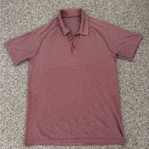 Lululemon Metal Vent Tech Red Polo Shirt Classic Fit